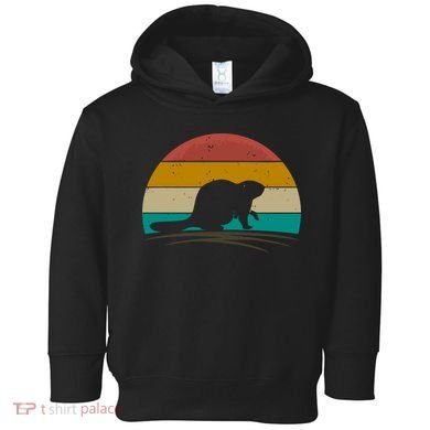 Beaver Retro Vintage Beaver Lover Toddler Hoodie