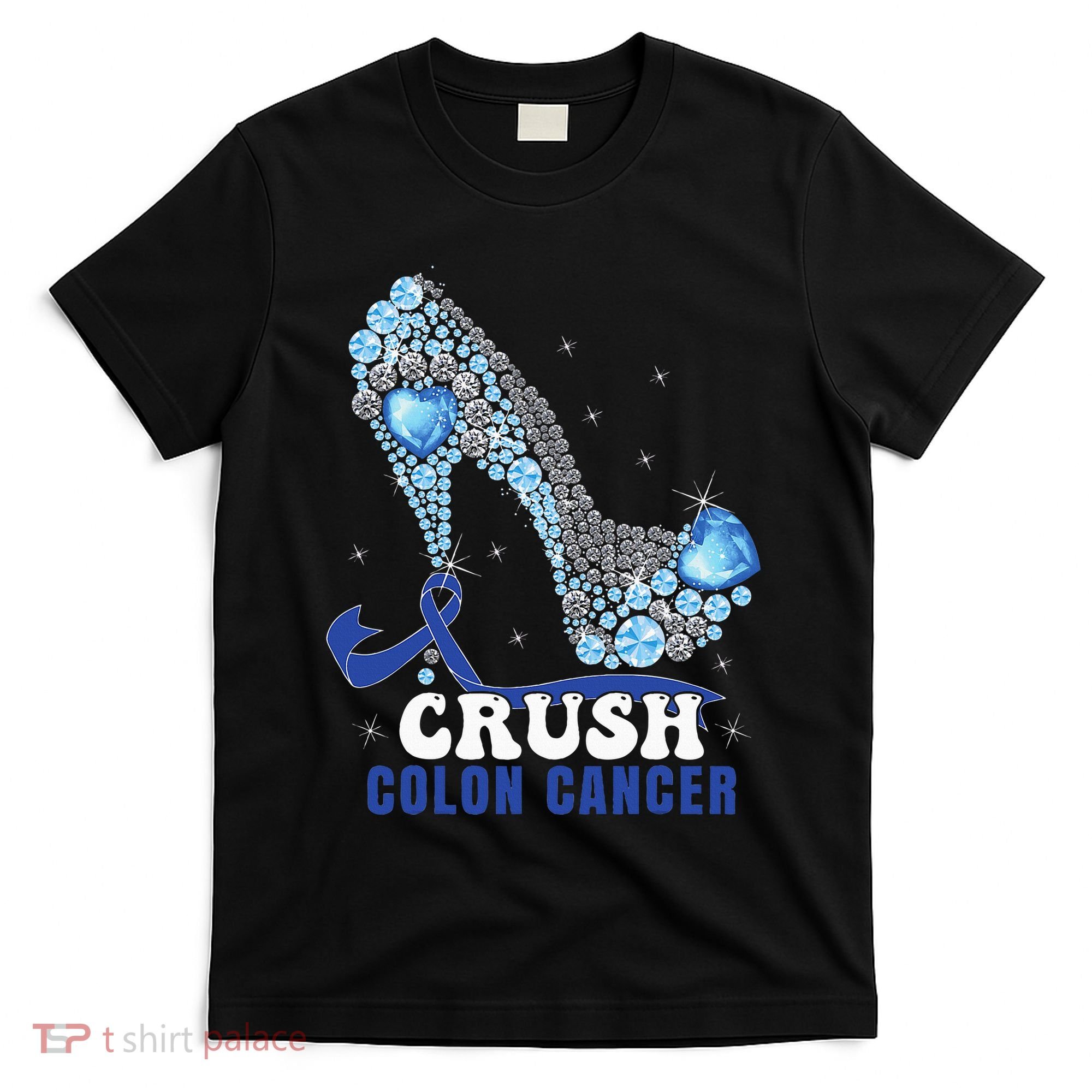 Blue Ribbon Women Colonscopy Colorectal Colon Cancer T-Shirt