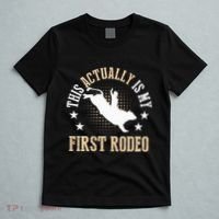 Bull Riding Western Cowboy This Actually Is My First Rodeo T-Shirt thumb 5