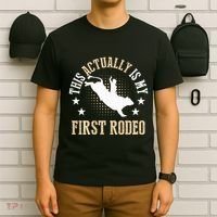 Bull Riding Western Cowboy This Actually Is My First Rodeo T-Shirt thumb 6