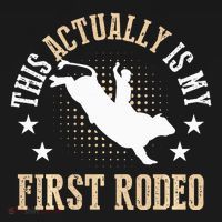 Bull Riding Western Cowboy This Actually Is My First Rodeo Women's Hoodie thumb 2