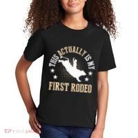 Bull Riding Western Cowboy This Actually Is My First Rodeo Kids T-Shirt thumb 2