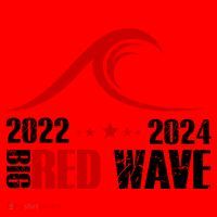 Big Red Wave Pro Republican 2024 Santa Hat thumb 1