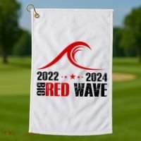 Big Red Wave Pro Republican 2024 Golf Towel thumb 1