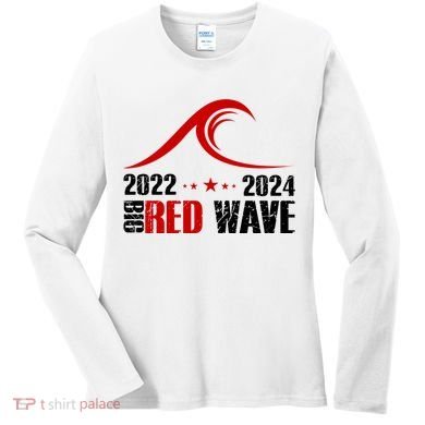 Big Red Wave Pro Republican 2024 Women's Long Sleeve Shirt