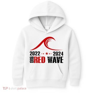 Big Red Wave Pro Republican 2024 Kids Hoodie