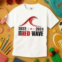Big Red Wave Pro Republican 2024 Kids T-Shirt thumb 3
