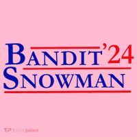 Bandit Snowman 24 Retro Election Style Funny 2024 Bandit Coaster thumb 2