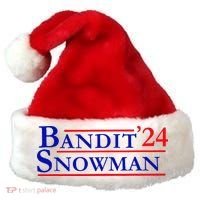 Bandit Snowman 24 Retro Election Style Funny 2024 Bandit Santa Hat thumb 0