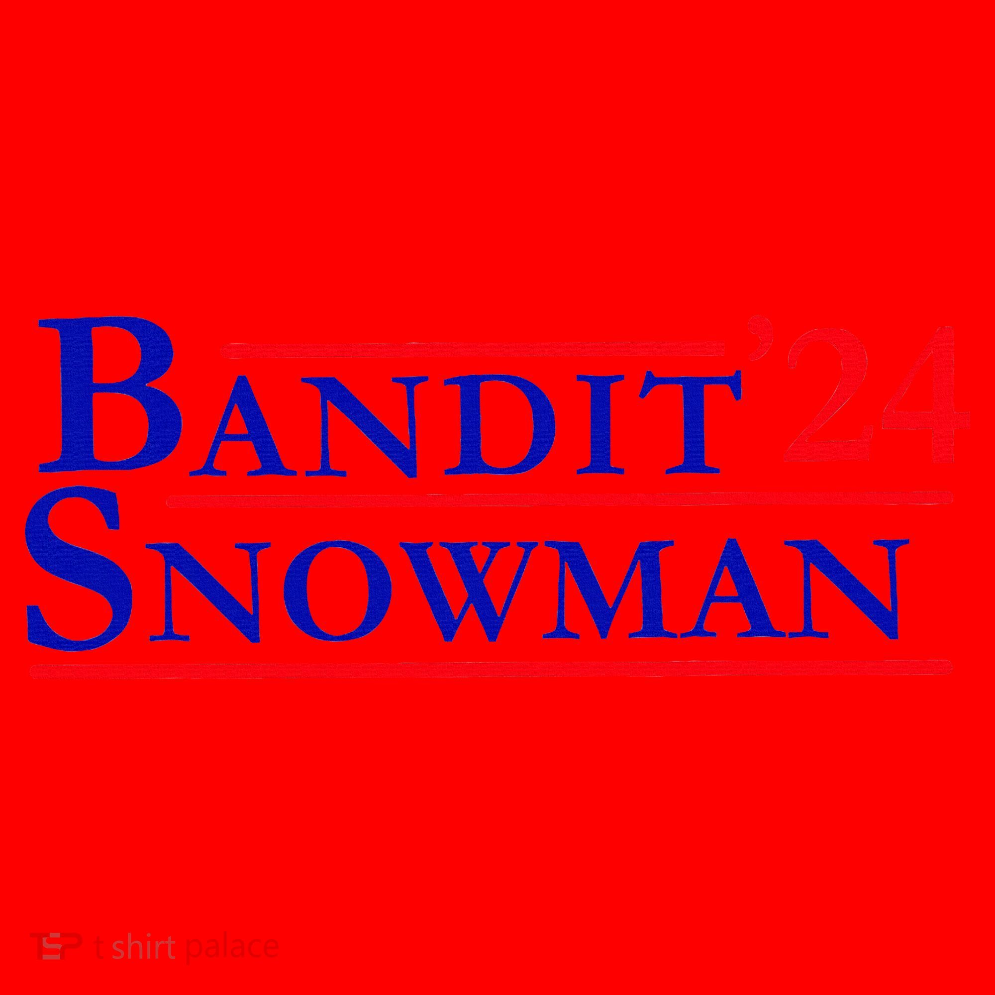 Bandit Snowman 24 Retro Election Style Funny 2024 Bandit Santa Hat