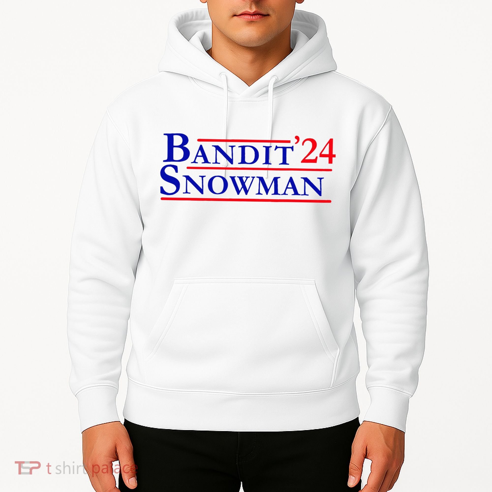 Bandit Snowman 24 Retro Election Style Funny 2024 Bandit Hoodie