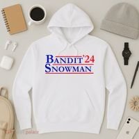 Bandit Snowman 24 Retro Election Style Funny 2024 Bandit Hoodie thumb 3