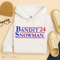 Bandit Snowman 24 Retro Election Style Funny 2024 Bandit Hoodie thumb 4