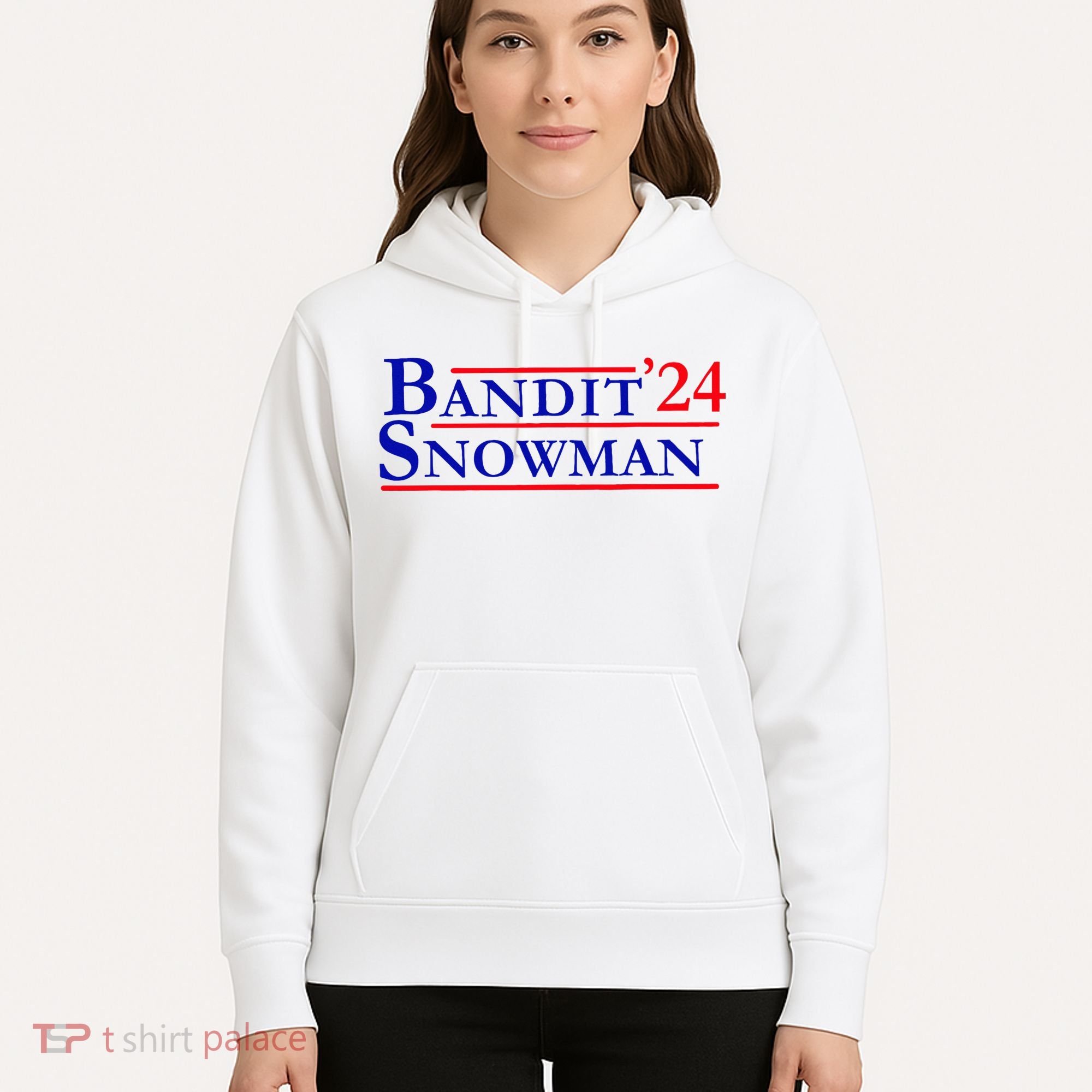 Bandit Snowman 24 Retro Election Style Funny 2024 Bandit Hoodie