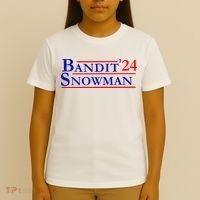 Bandit Snowman 24 Retro Election Style Funny 2024 Bandit T-Shirt thumb 4