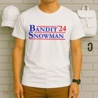 Bandit Snowman 24 Retro Election Style Funny 2024 Bandit T-Shirt thumb 6
