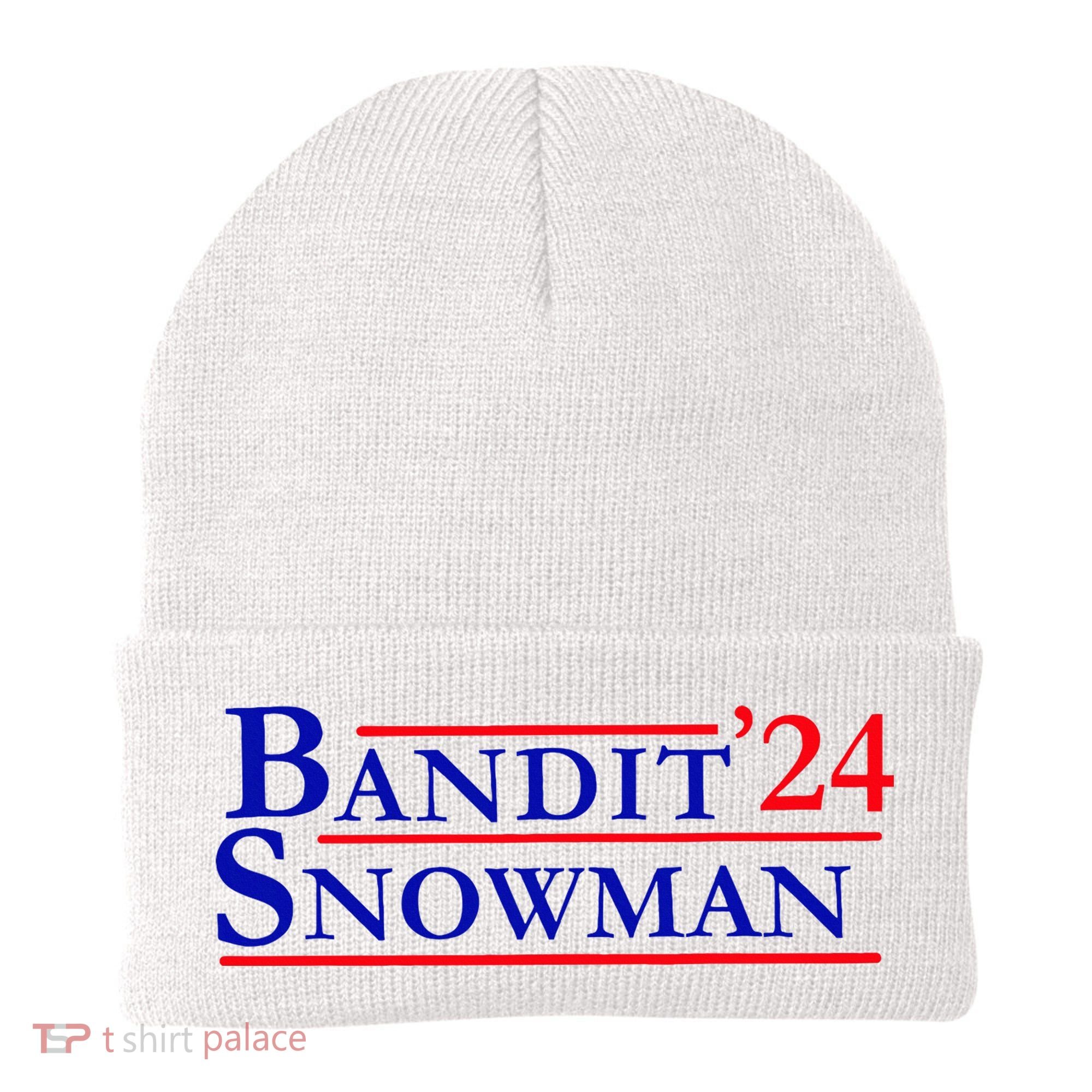 Bandit Snowman 24 Retro Election Style Funny 2024 Bandit Beanie