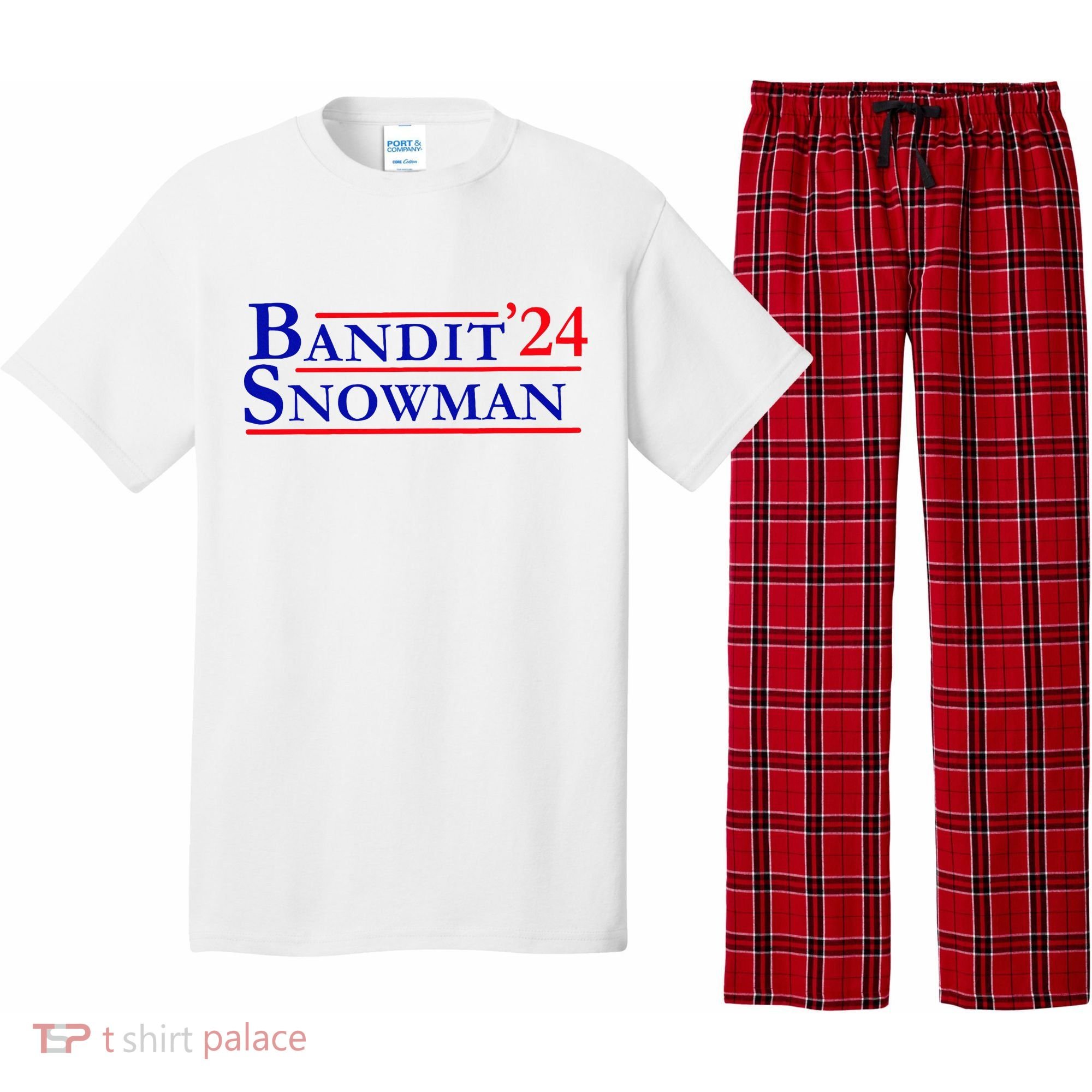 Bandit Snowman 24 Retro Election Style Funny 2024 Bandit Pajama Set