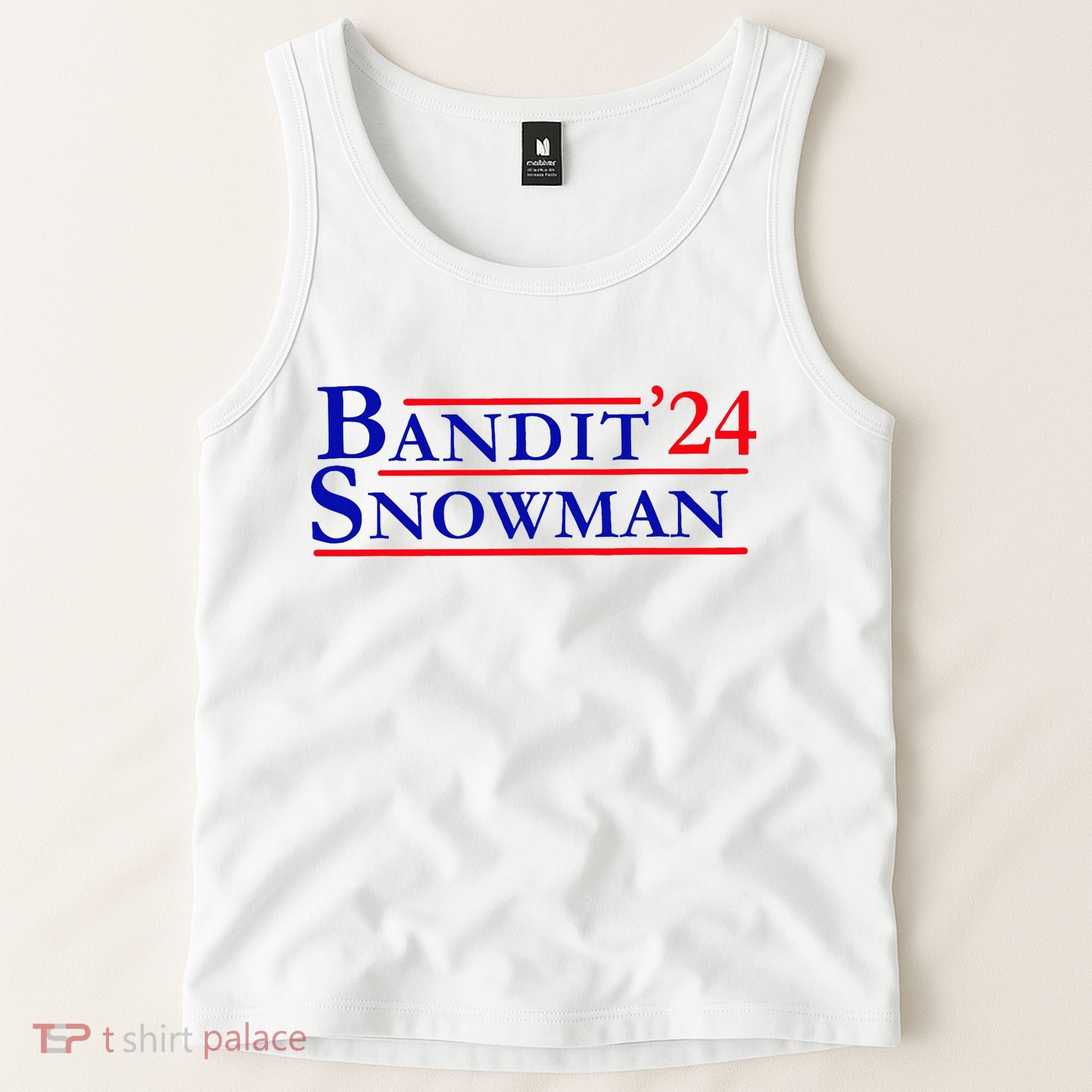 Bandit Snowman 24 Retro Election Style Funny 2024 Bandit Tank Top