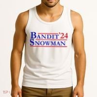 Bandit Snowman 24 Retro Election Style Funny 2024 Bandit Tank Top thumb 3