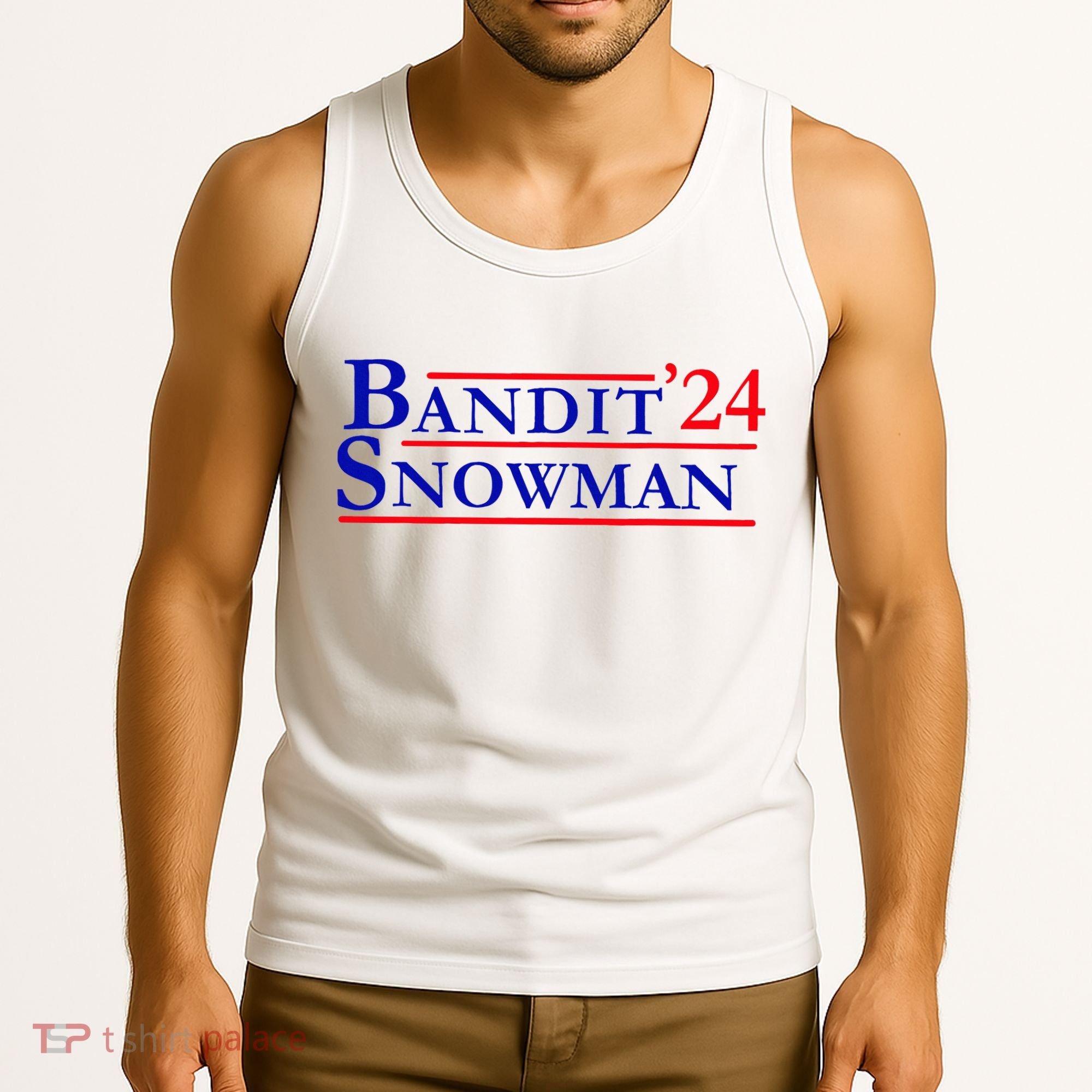 Bandit Snowman 24 Retro Election Style Funny 2024 Bandit Tank Top