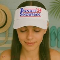 Bandit Snowman 24 Retro Election Style Funny 2024 Bandit Visor thumb 2