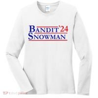 Bandit Snowman 24 Retro Election Style Funny 2024 Bandit Women's Long Sleeve Shirt thumb 0
