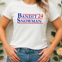 Bandit Snowman 24 Retro Election Style Funny 2024 Bandit Women's T-Shirt thumb 2