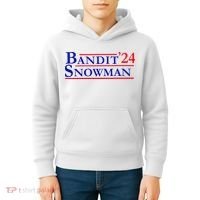 Bandit Snowman 24 Retro Election Style Funny 2024 Bandit Kids Hoodie thumb 4