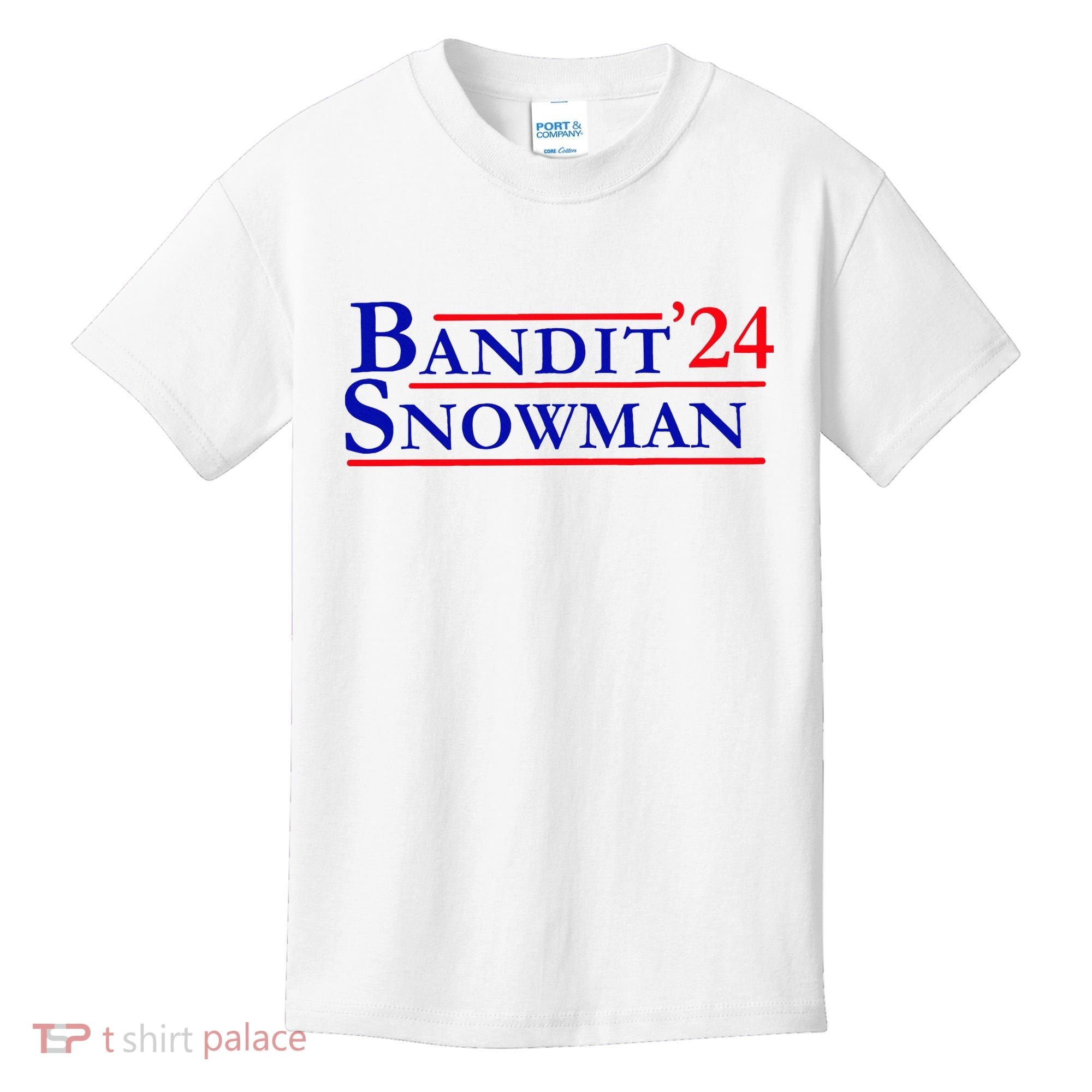 Bandit Snowman 24 Retro Election Style Funny 2024 Bandit Kids T-Shirt