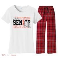 Basketball Senior 2026 Graduate Graduation Women's Flannel Pajama Set thumb 0