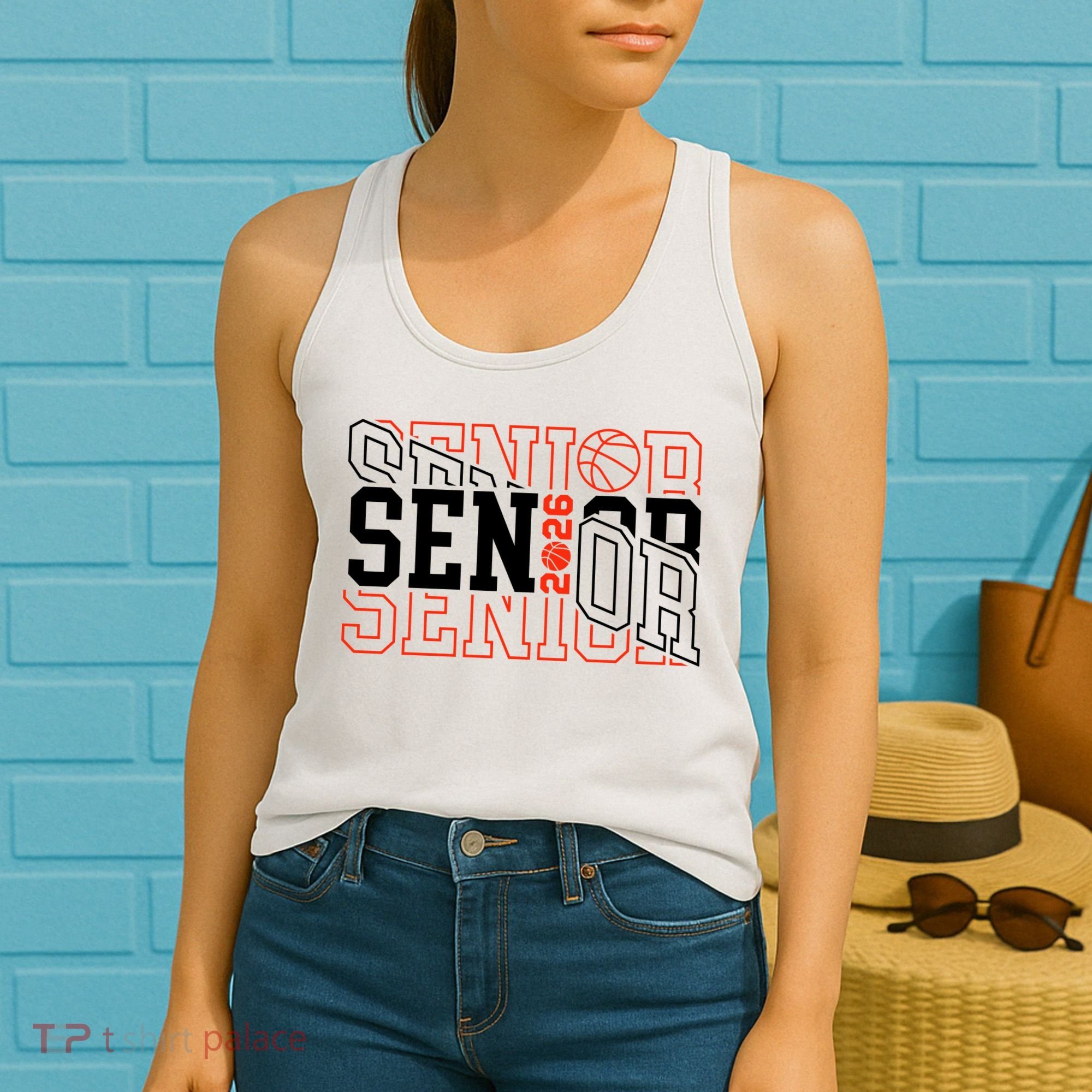 Basketball Senior 2026 Graduate Graduation Women's Tank Top