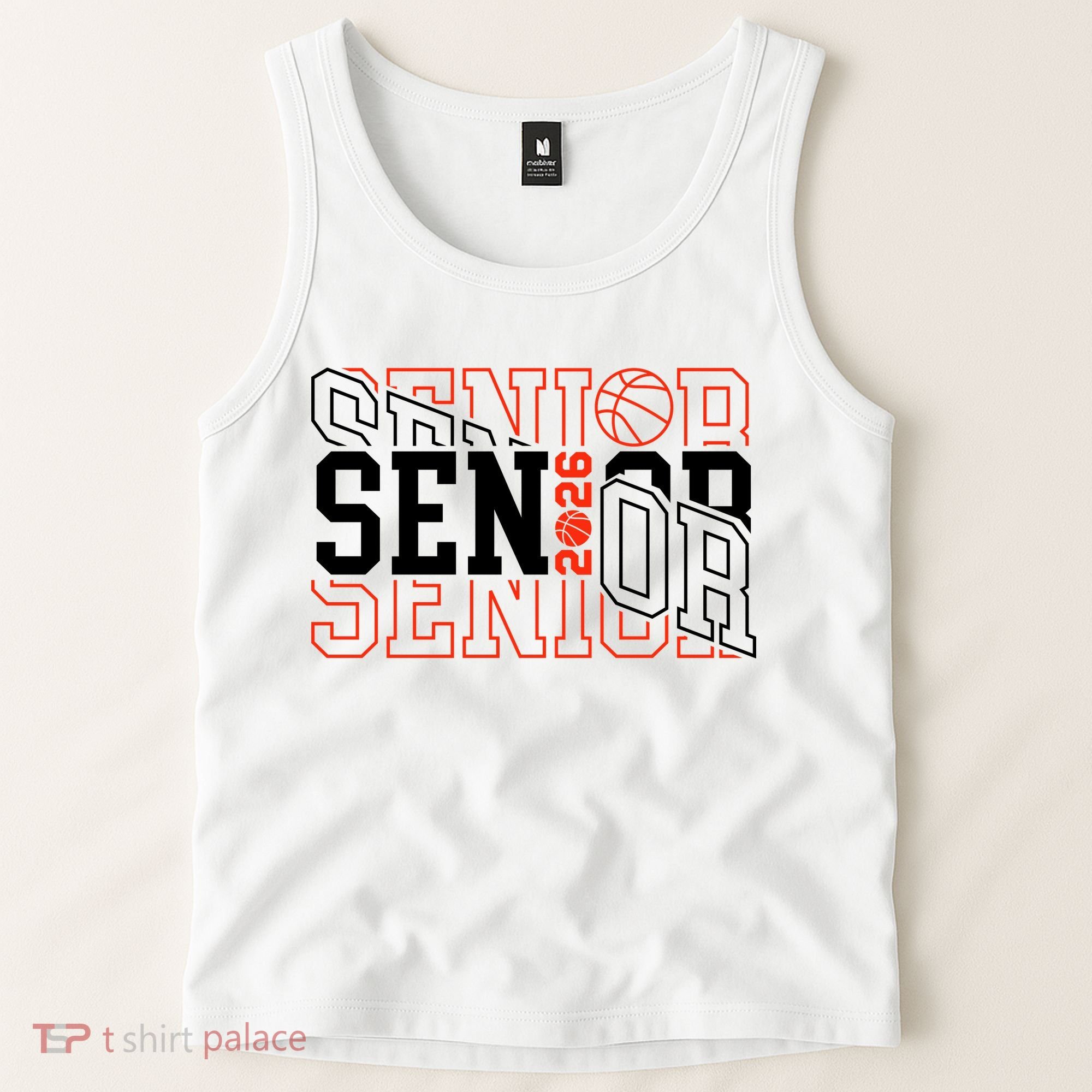 Basketball Senior 2026 Graduate Graduation Tank Top