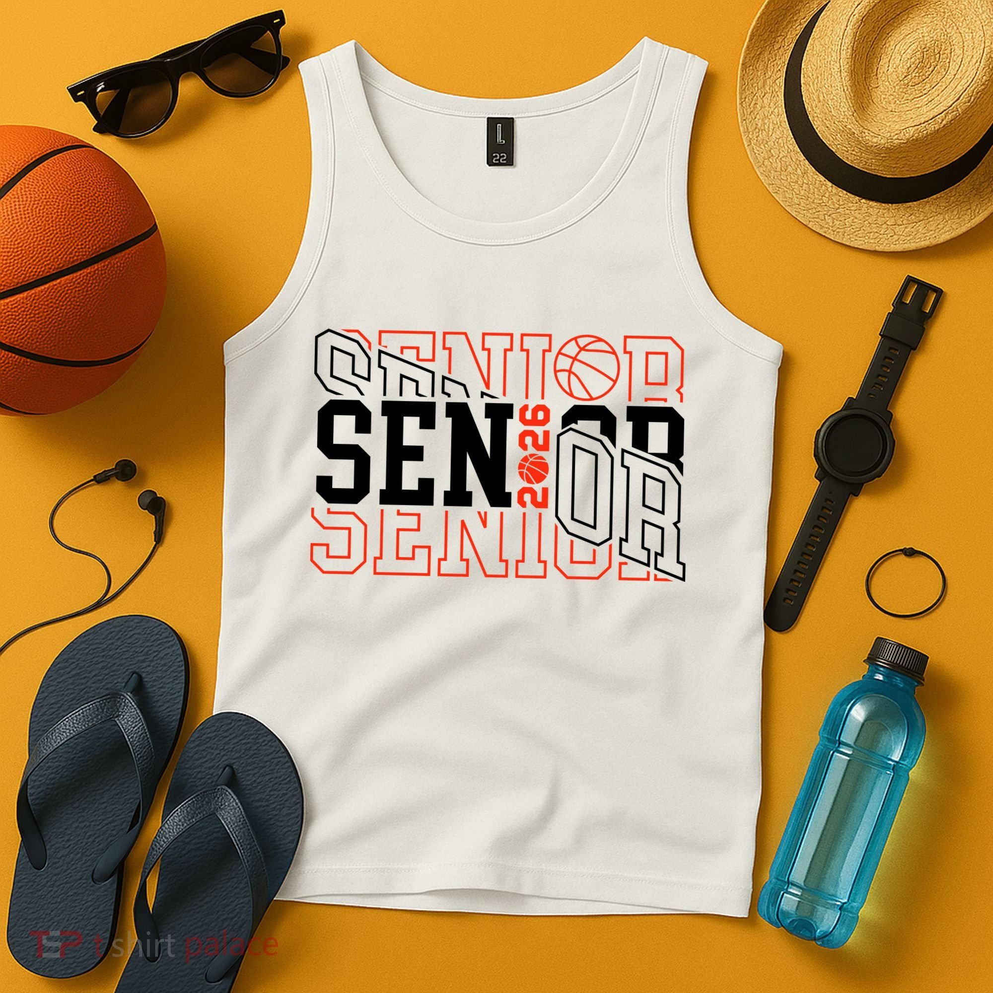 Basketball Senior 2026 Graduate Graduation Tank Top