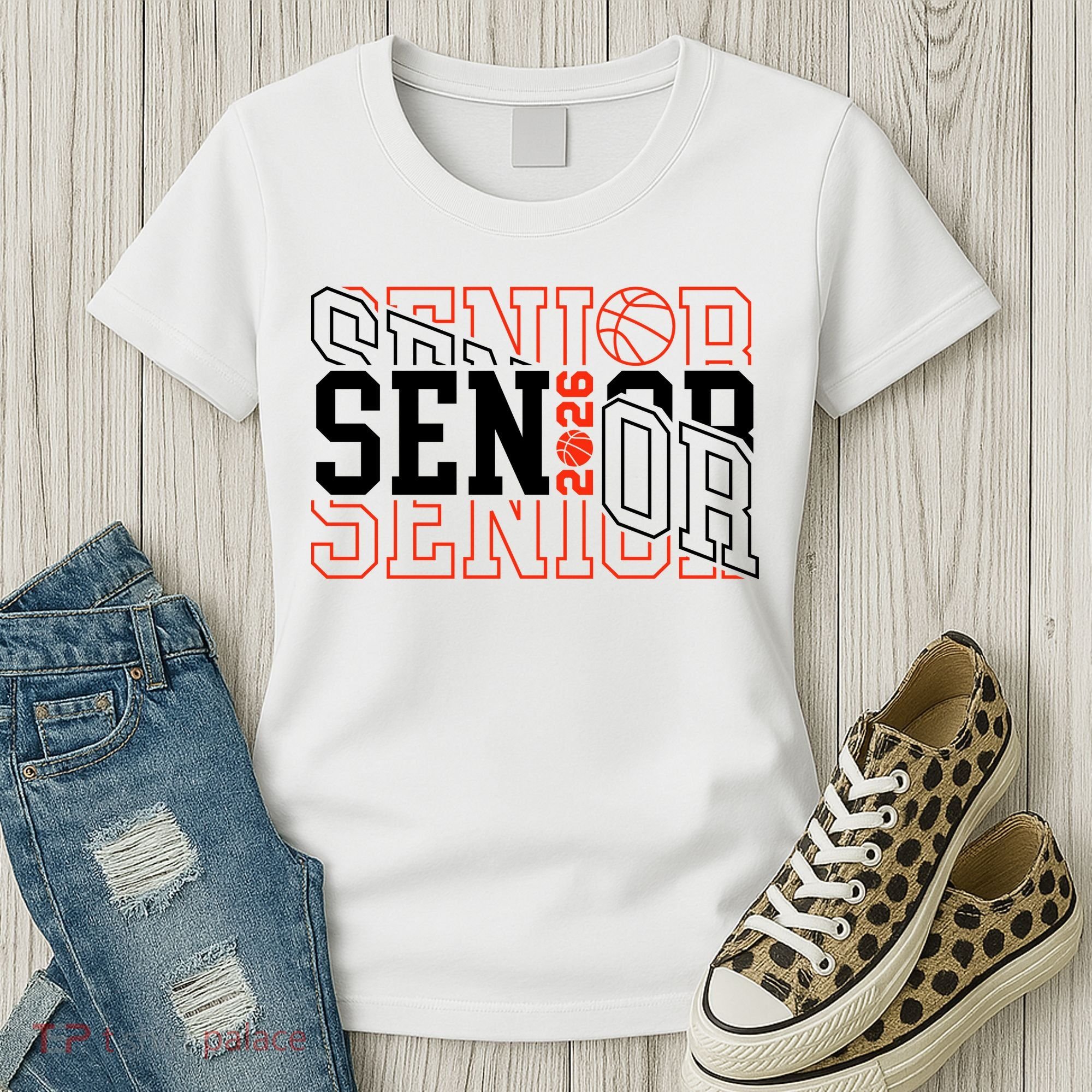Basketball Senior 2026 Graduate Graduation Women's T-Shirt