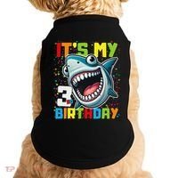 Birthday Shark 3 Year Old 3rd Birthday Matching Family Doggie Tank thumb 0