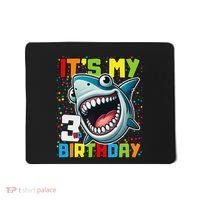 Birthday Shark 3 Year Old 3rd Birthday Matching Family Mousepad thumb 0