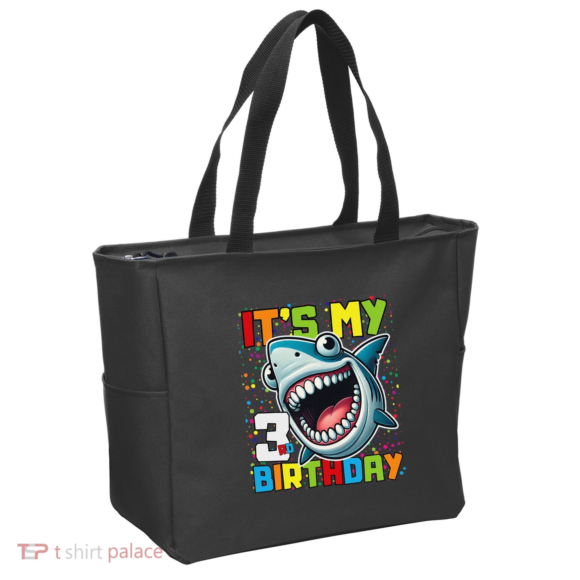 Birthday Shark 3 Year Old 3rd Birthday Matching Family Tote Bag