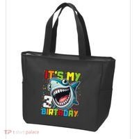 Birthday Shark 3 Year Old 3rd Birthday Matching Family Tote Bag thumb 3