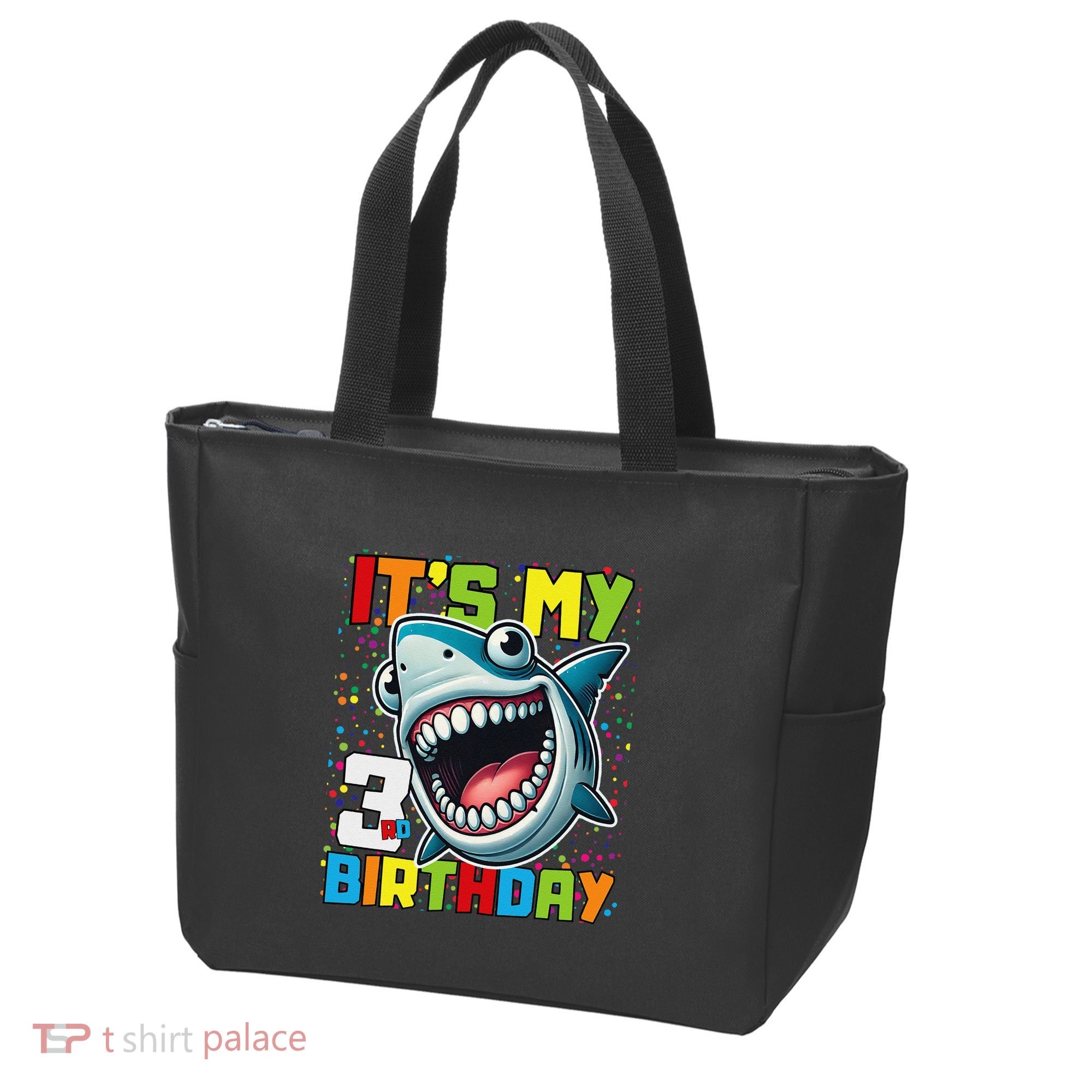 Birthday Shark 3 Year Old 3rd Birthday Matching Family Tote Bag