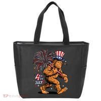 Bigfoot Sasquatch 4th Of July Fireworks Tote Bag thumb 0