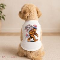 Bigfoot Sasquatch 4th Of July Fireworks Doggie Tank thumb 2