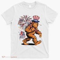 Bigfoot Sasquatch 4th Of July Fireworks T-Shirt thumb 0