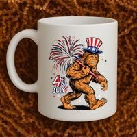 Bigfoot Sasquatch 4th Of July Fireworks Coffee Mug thumb 2