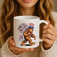 Bigfoot Sasquatch 4th Of July Fireworks Coffee Mug thumb 3
