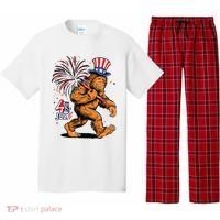 Bigfoot Sasquatch 4th Of July Fireworks Pajama Set thumb 0