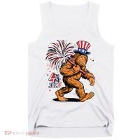 Bigfoot Sasquatch 4th Of July Fireworks Tank Top thumb 0