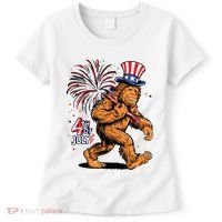 Bigfoot Sasquatch 4th Of July Fireworks Women's T-Shirt thumb 0