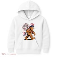Bigfoot Sasquatch 4th Of July Fireworks Kids Hoodie thumb 0