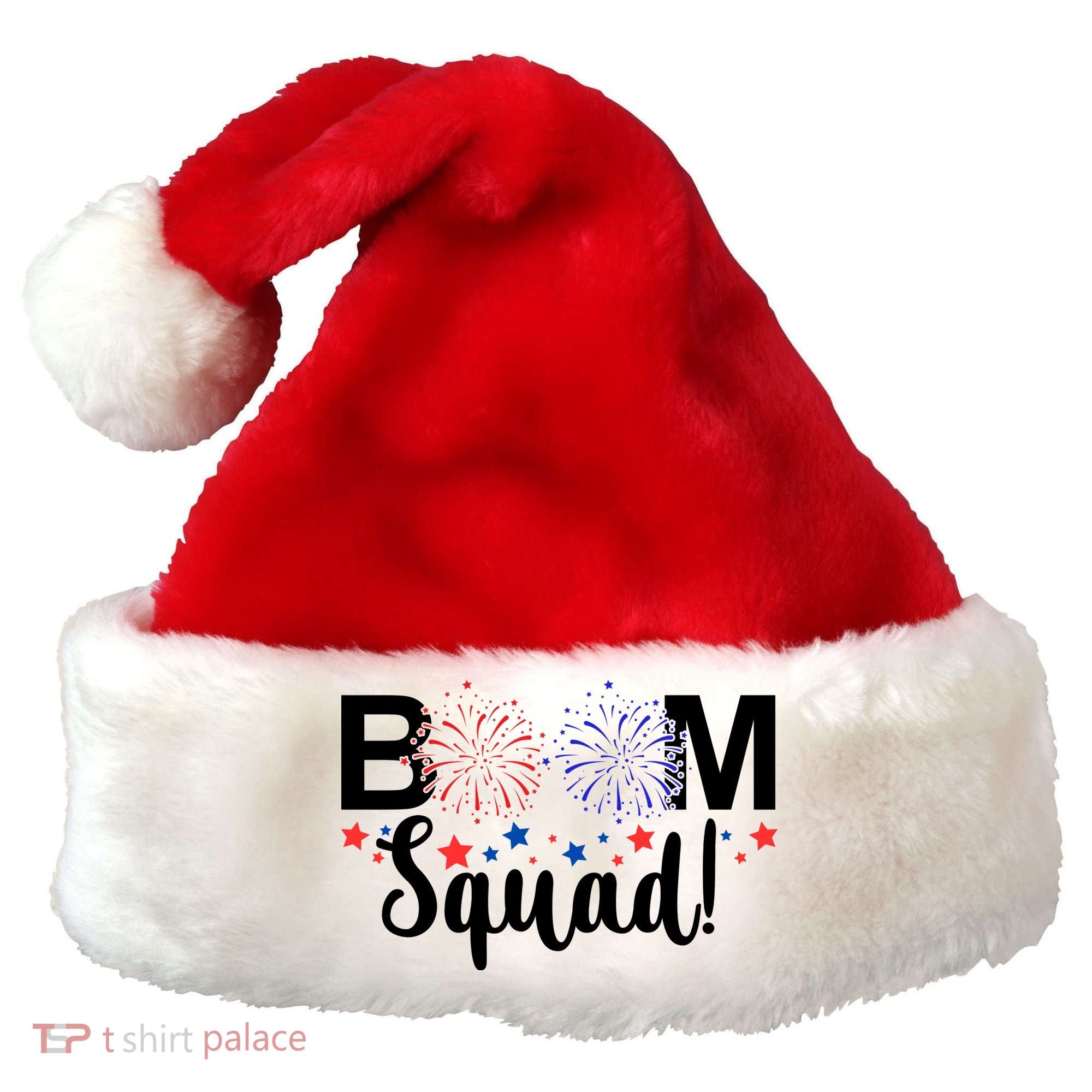 Boom Squad 4th Of July Santa Hat